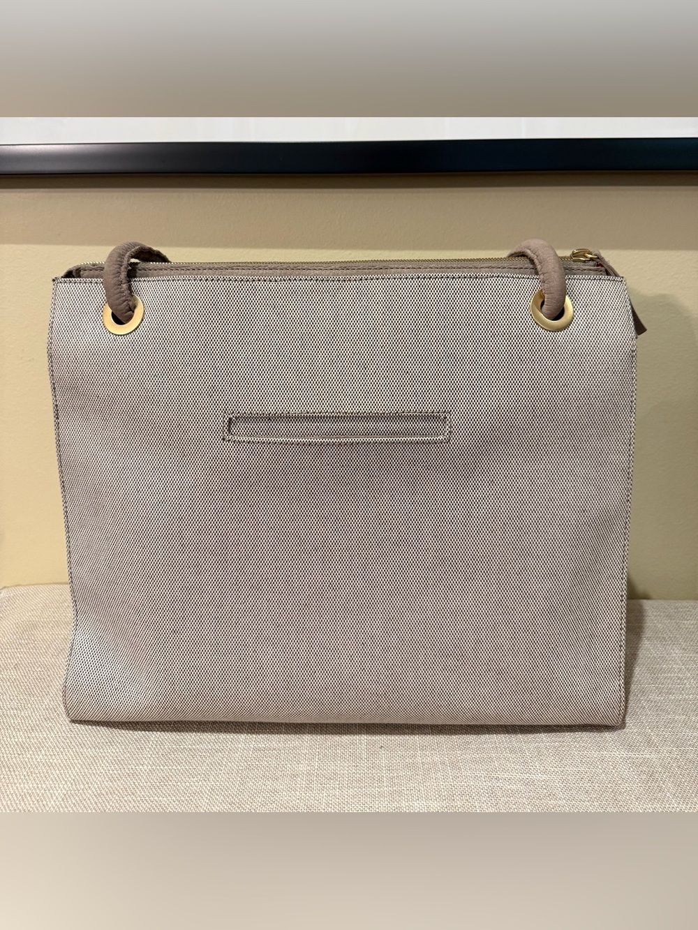Hammitt Benjamin Professional Tote Bag | Canvas & Leather Studded Work Bag - Picture 3 of 11